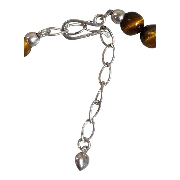 Jay King Tigers Eye Beaded Necklace & Bracelet Set DTR Sterling Silver Clasp Lot - Picture 12 of 14